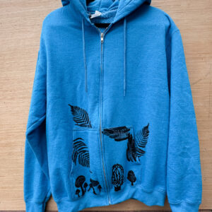 Size L - Blue Funguy Pocket Zip Hoodie