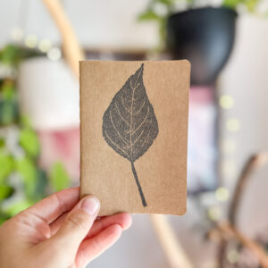 Small Cottonwood Leaf Mini Notebook