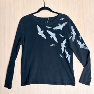 Size M - Bat Colony Black Long Sleeve T-Shirt