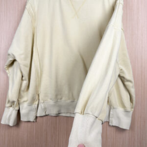 Size L - Pick Your Print! Black Ink on Yellow Slouchy Sweatshirt