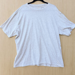 Front of heathered-grey t-shirt.