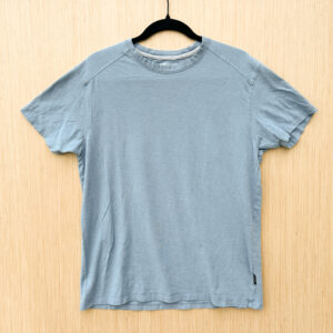 Front of blue t-shirt.